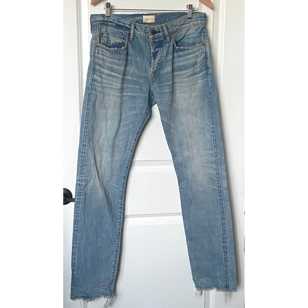 Simon Miller Jeans ~ Merced M001 Indigo Selvedge Raw Hem Men's Size 32 x 34